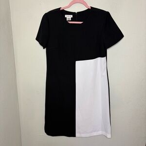Vintage Talbots Black and White Women's Dress Size 8